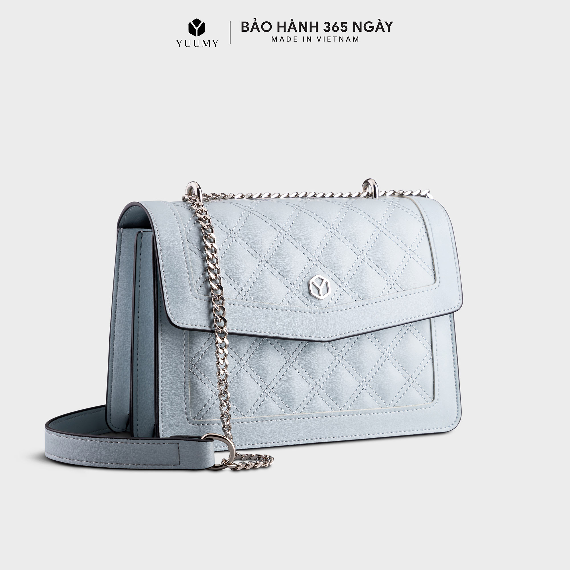 Túi đeo chéo da nữ họa tiết caro Yuumy Seasand YN140