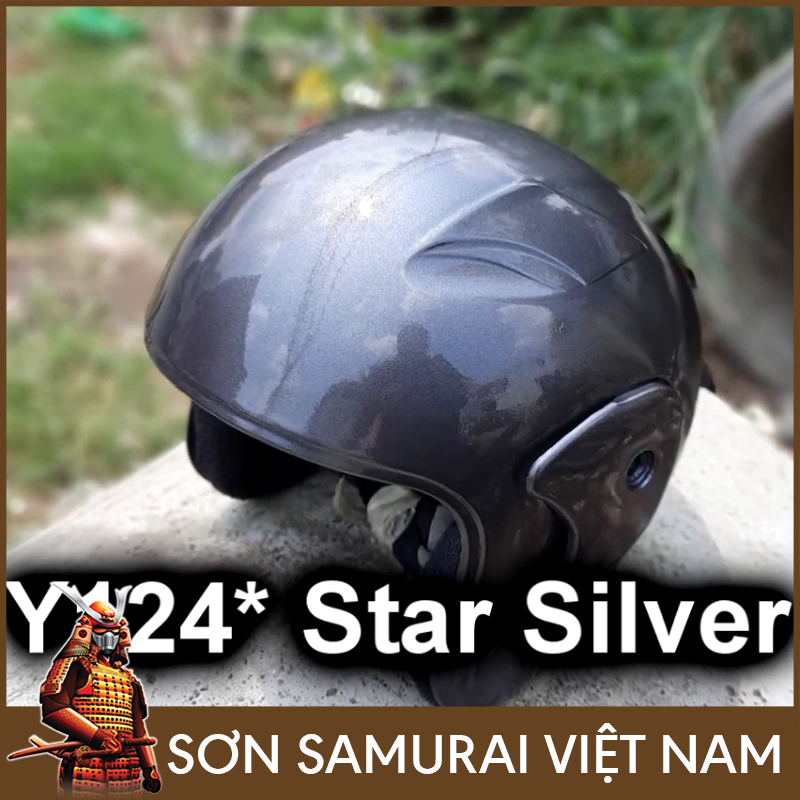 Chai sơn samurai bạc lấp lánh y124 sơn lốc máy