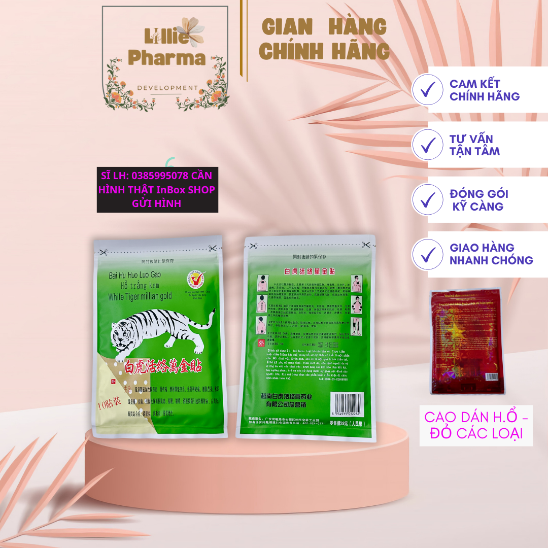 Miếng Cao Dán Xương Cốt Hổ Đỏ Vạn Kim