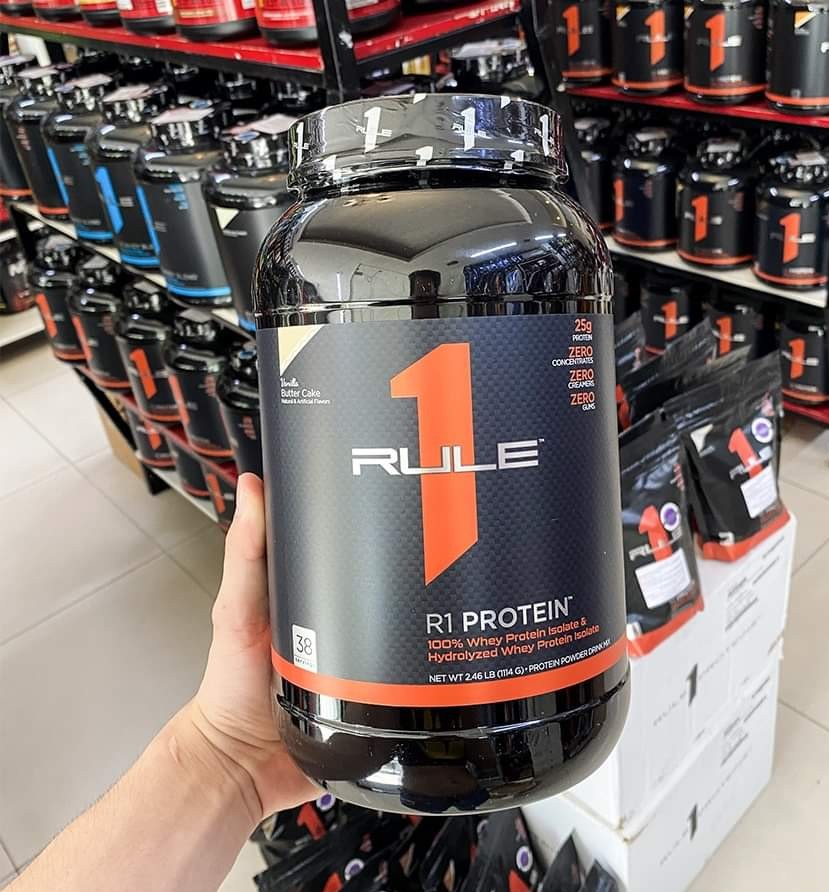 ( TẶNG BÌNH LẮC ) WHEY PROTEIN RULE 1 R1 TĂNG CƠ 2,5LBS ( 38 SERVING)