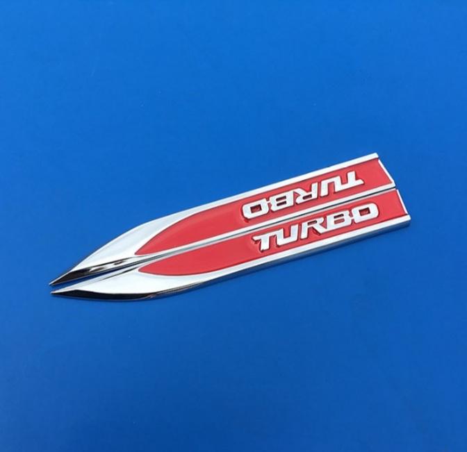 [HCM]Bộ 2 mang cá Turbo dán xe ô tô