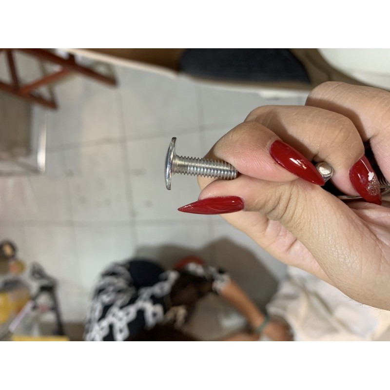 (Giá 5 con)Ốc vít đầu dù sắt xi size 6li15 - 6li20