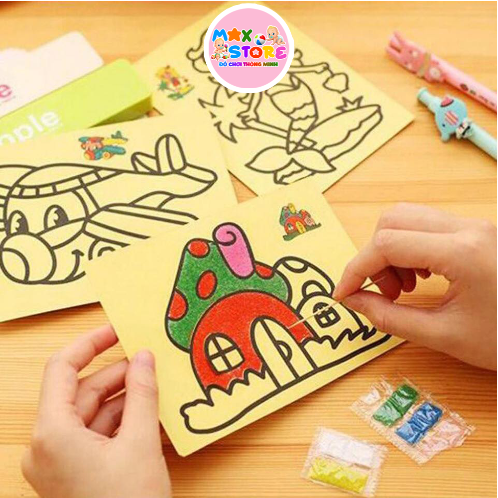 Combo 5 tranh cát rèn luyện tính kiên nhẫn sáng tạo cho bé