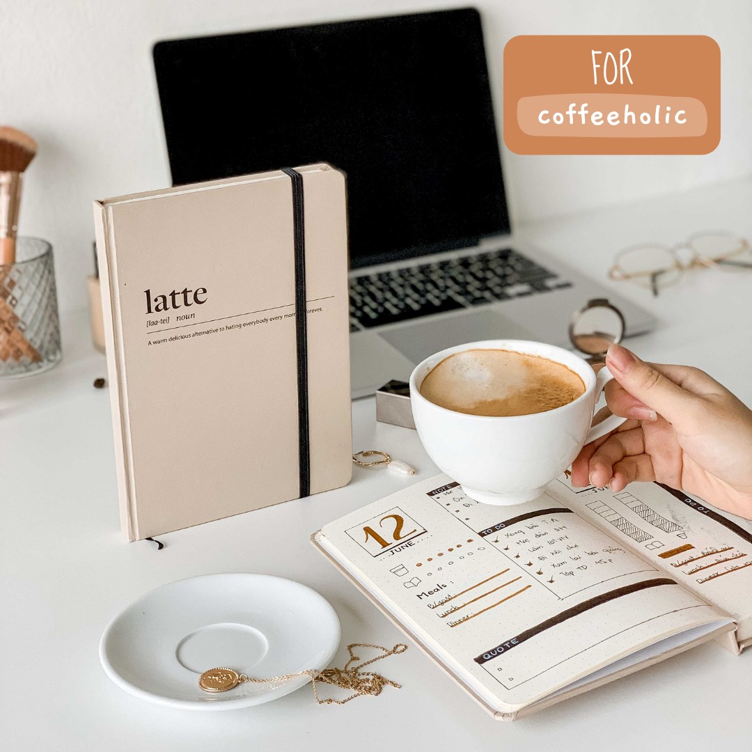 Quà Valentine -  Sổ tay Crabit ruột chấm Dot grid - Latte