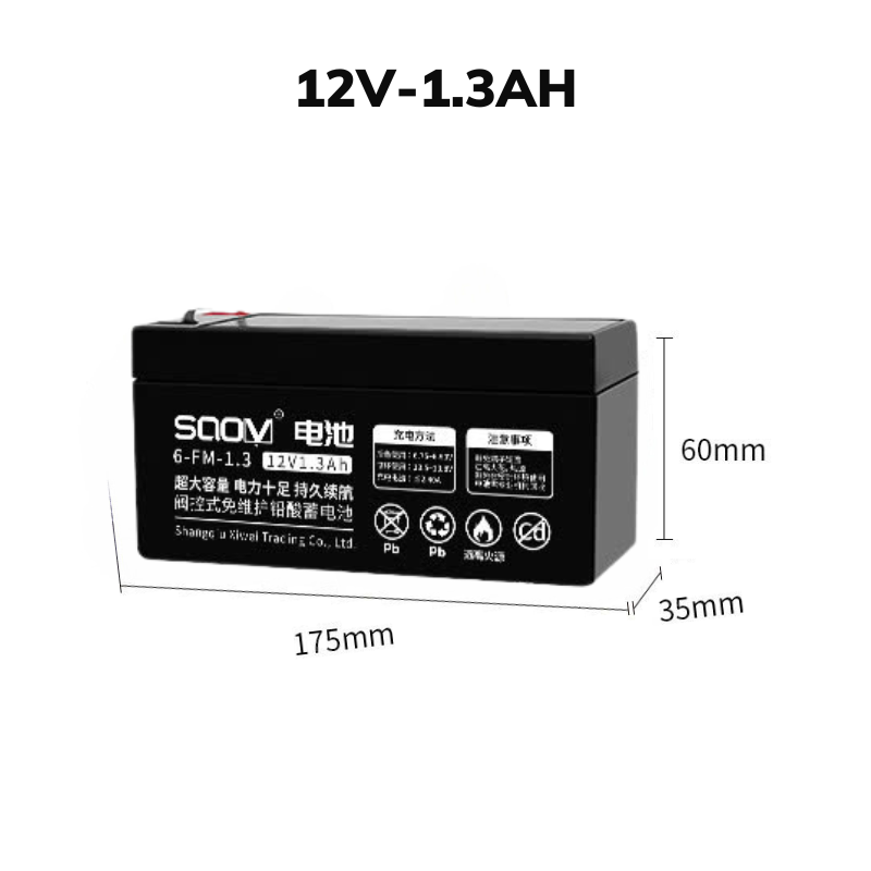 Bình Ắc Quy 12V - 1.3AH