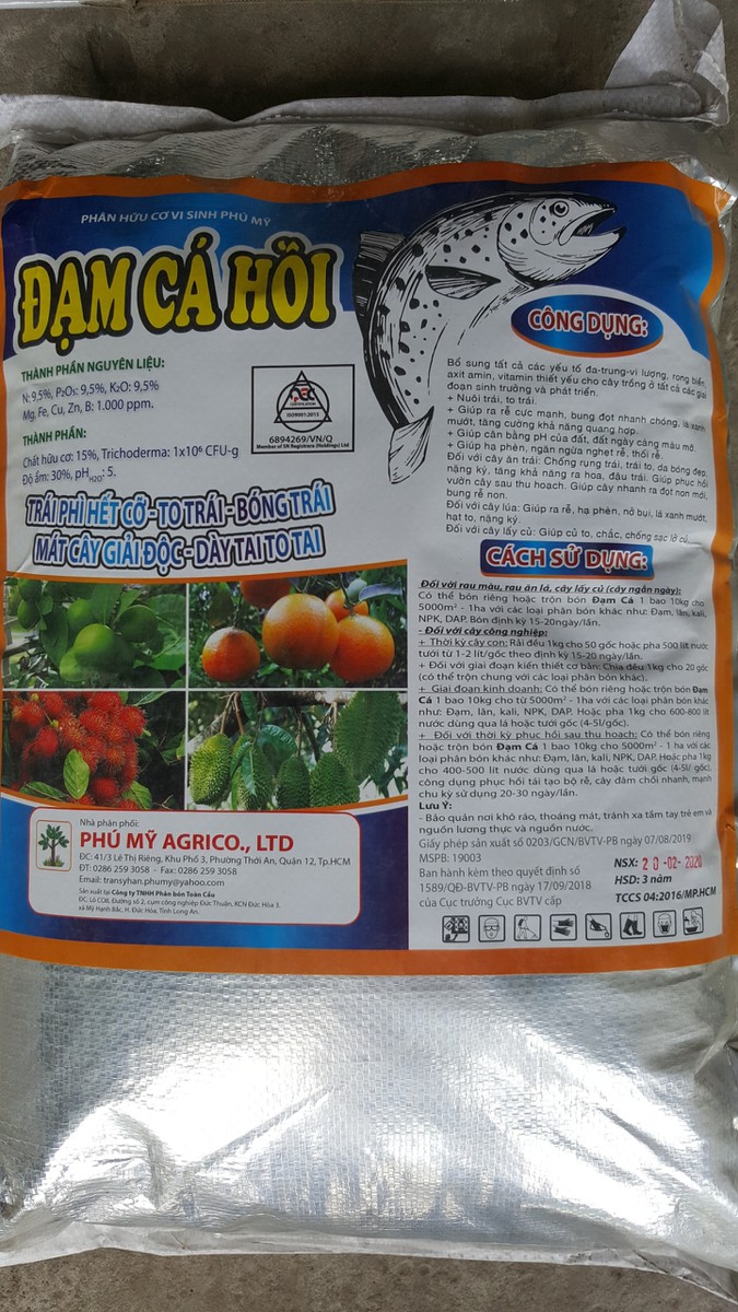 Phân bón đạm cá hồi - túi zip 1kg