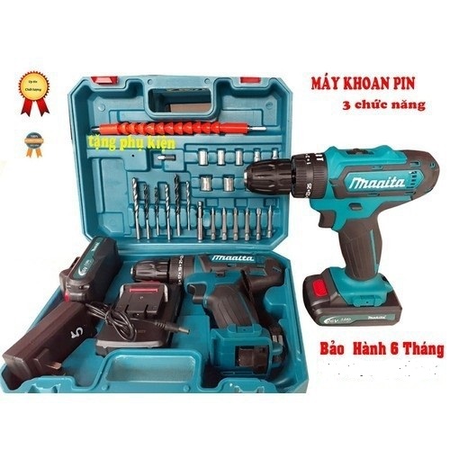 Máy khoan pin có búa 36V kèm phụ kiện-Bảo hành 6 tháng