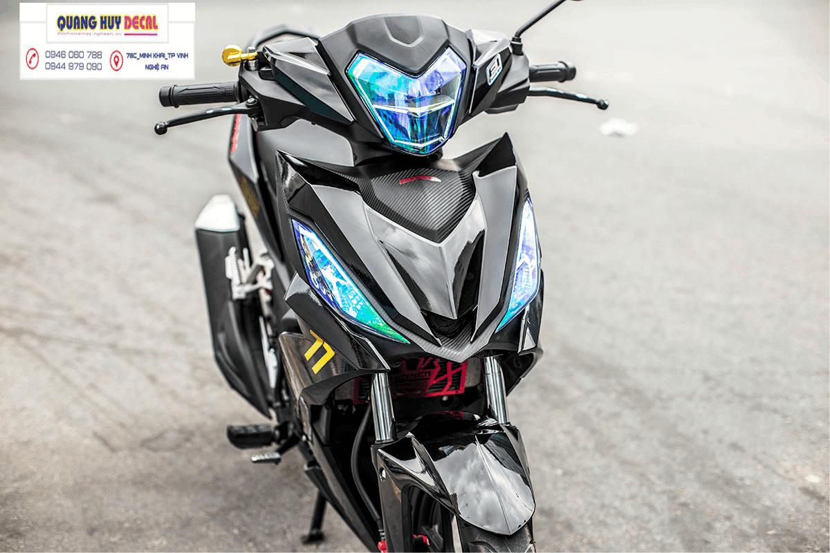 Tem trùm xe Winner 150 thiết kế Đen bóng Logo - Tem xe Winner 150 thiết kế Đen bóng Logo  thiết kế theo yêu cầu - Chế độ tem trùm xe máy Winner 150 rẻ đẹp