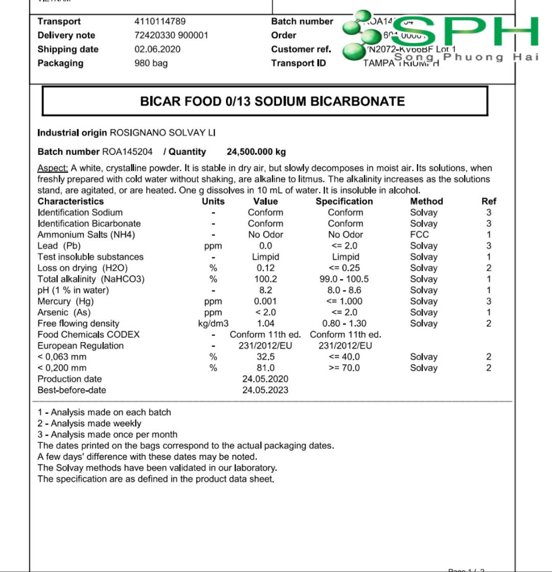 [HCM]1kg Baking Soda- xuất xứ Ý