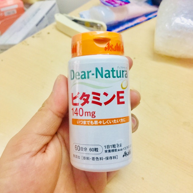 Viên uống làm đẹp da Dear Natura Vitamin E của Asahi Nhật Bản 60 ngày |  