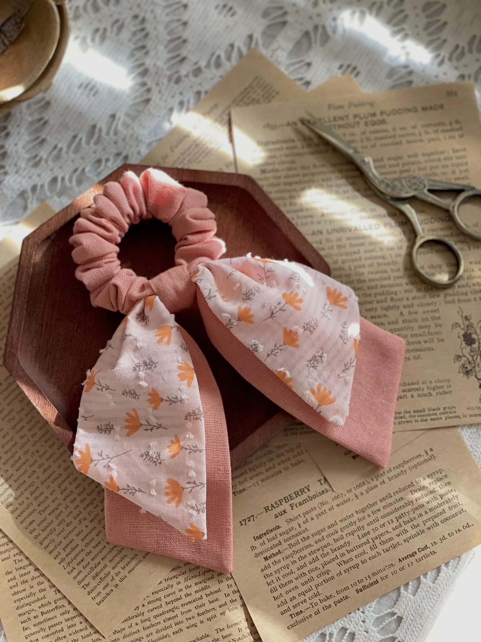 Dây Cột Tóc Scrunchies Linen Handmade