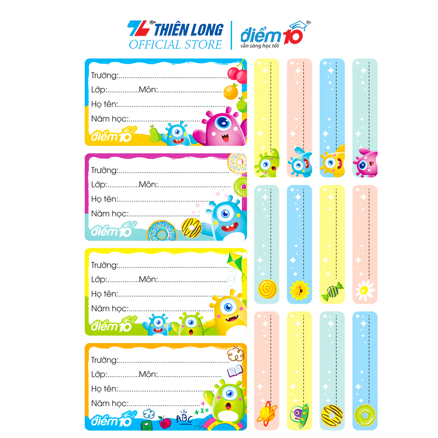 Nhãn vở Thiên Long Điểm 10 TP-NBL006