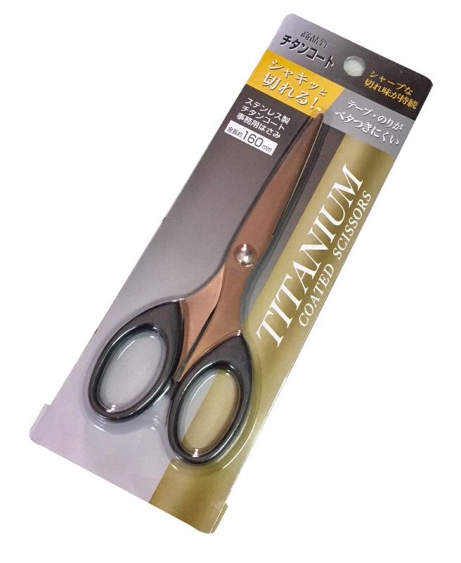 Kéo cắt thủ công, văn phòng, nhà bếp chất liệu titan nhập khẩu từ Nhật Bản 16cm Thép không gỉ