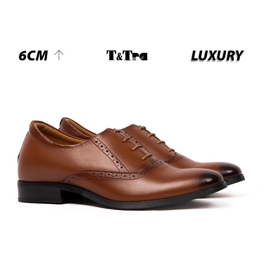 Shoes height increasing men t&tra s1034 brown