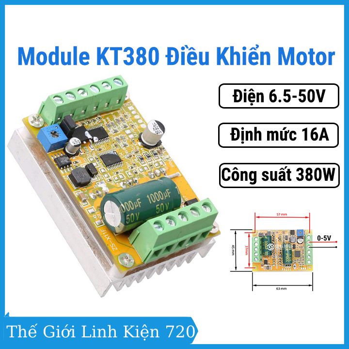 Module điều khiển động cơ DC không chổi than 380W không có Hall