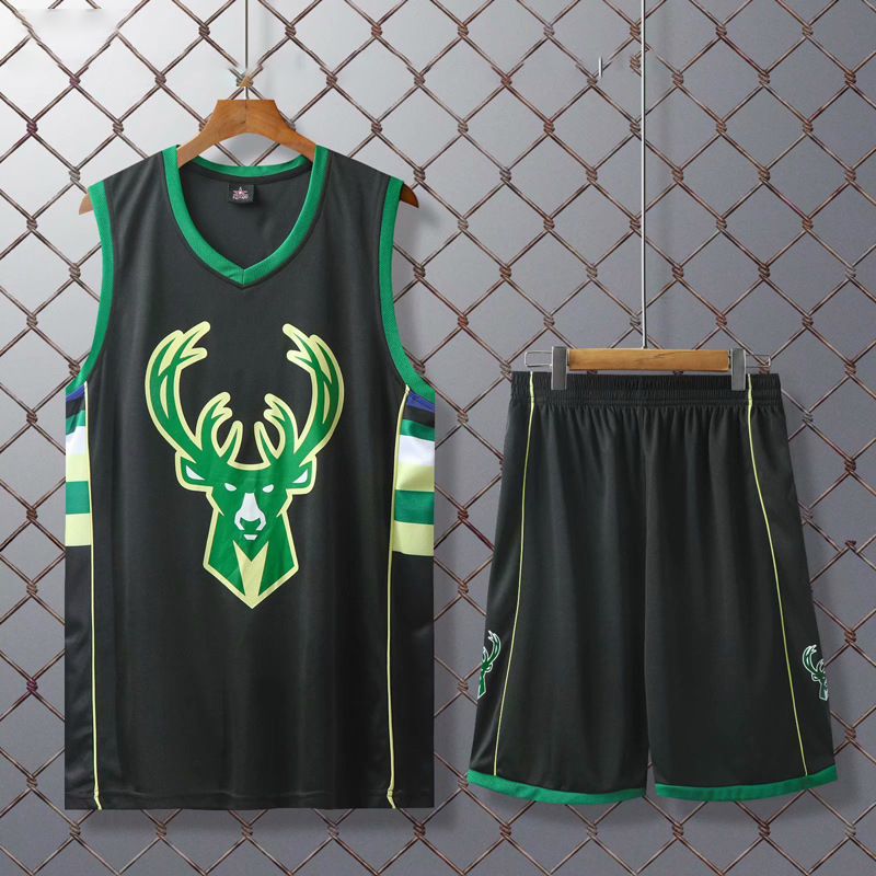 Bộ quần áo bóng rổ NBA - Milwaukee Bucks - Set bóng rổ thi đấu - Đồ bóng rổ không in số