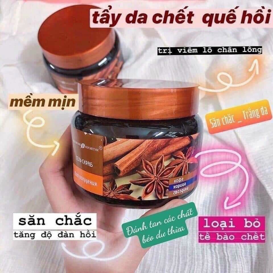 Tẩy tế bào chết body quế hồi & cà phê