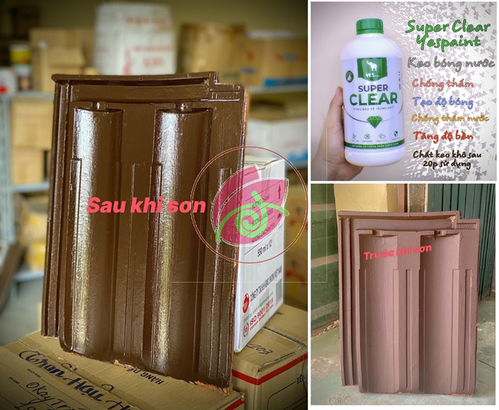 Keo bóng nước và chống thấm super clear yes paint 1 lít