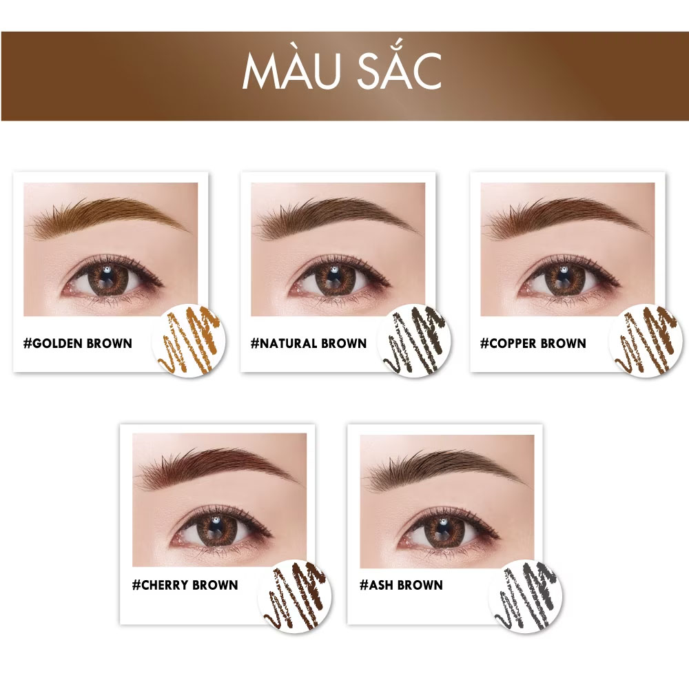 Chì Kẻ Mày Browit Pro Slim Brow Pencil Siêu Mảnh 0.06g .#Cherry Brown