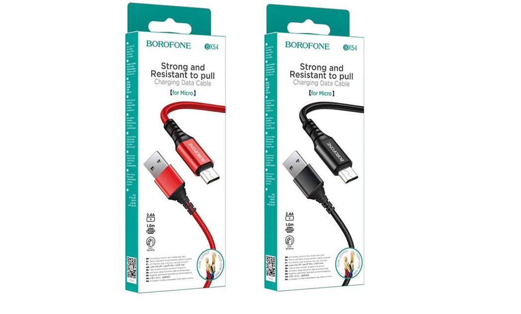 Cáp sạc nhanh dây dù borofone BX54 Micro Usb 2.4A