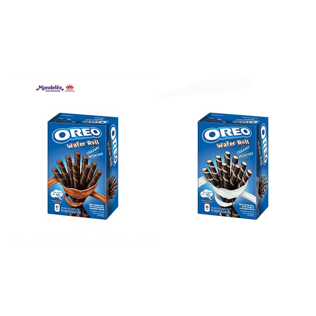 Bánh quế oreo vị vani/ socola - hộp 54g
