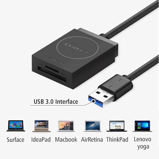 Đầu Đọc Thẻ Nhớ Usb 3.0 Hỗ Trợ Sd/Tf Ugreen 20250