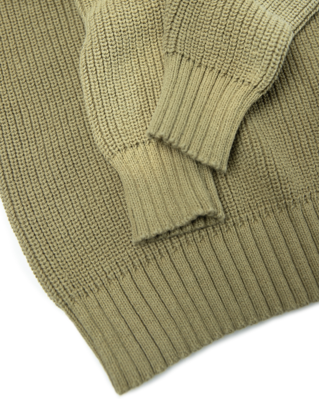 LOGO WASHED YELLOW KNIT SWEATER