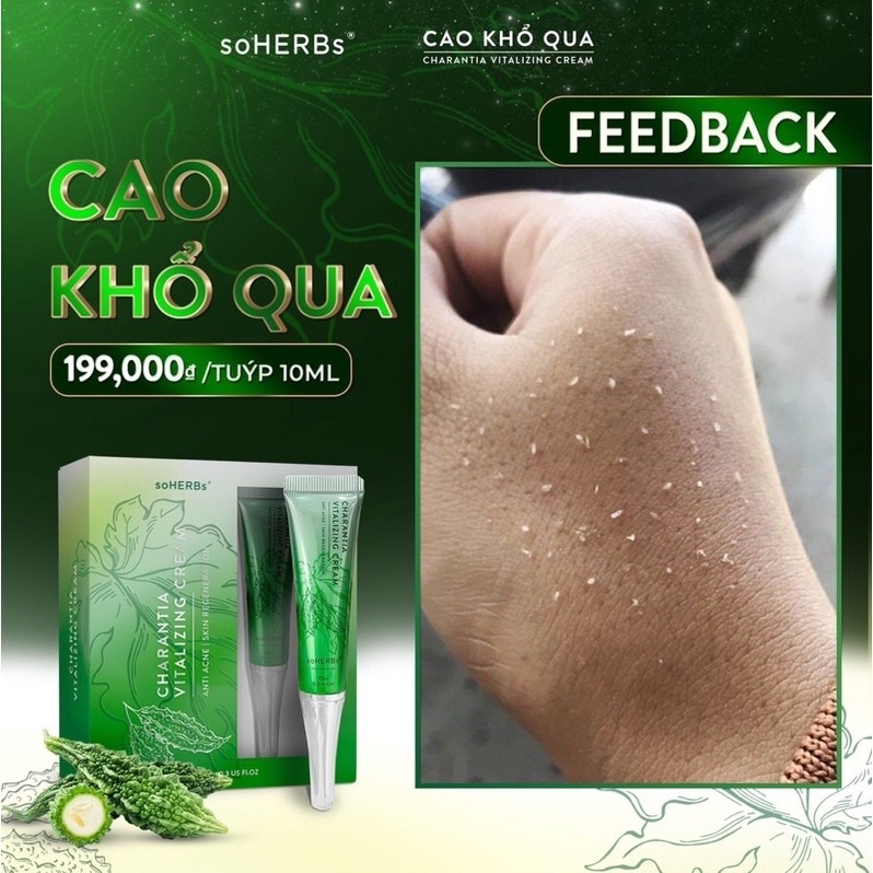 Cao Khổ Qua soHERBs Dành Cho Da Mụn Trắng Da 10ml