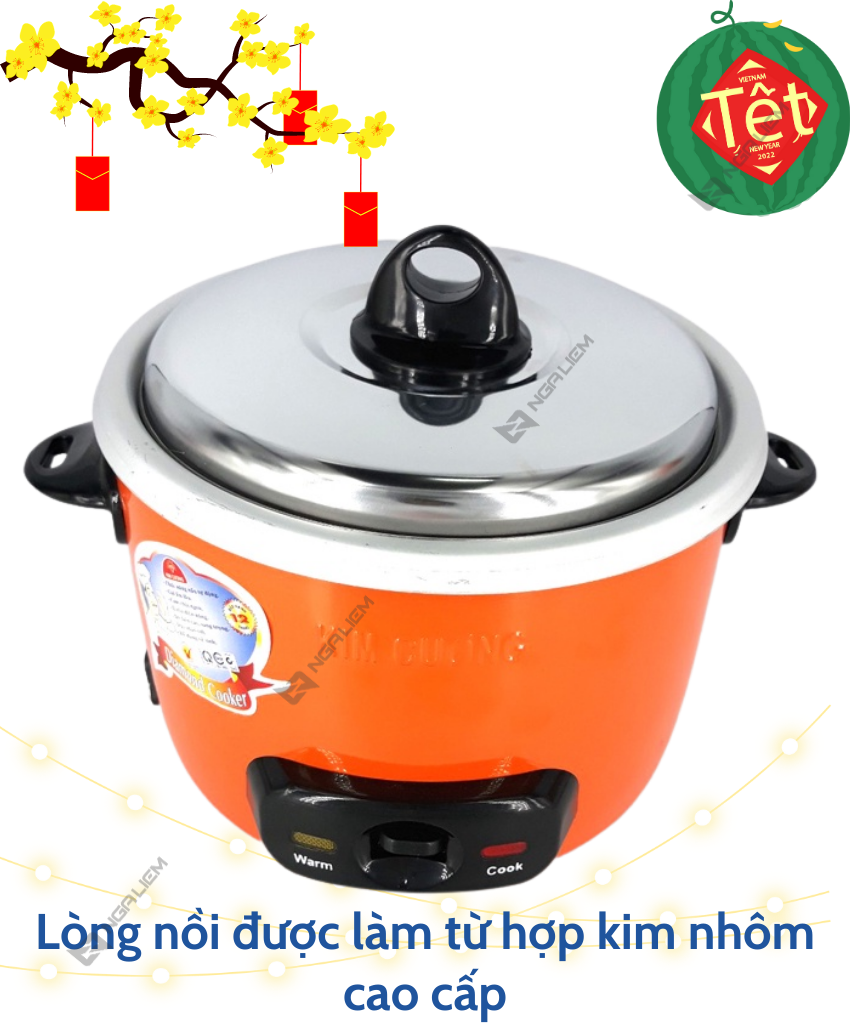 Nồi Cơm Điện 0.8 lít Kim Cương (Nắp rời)