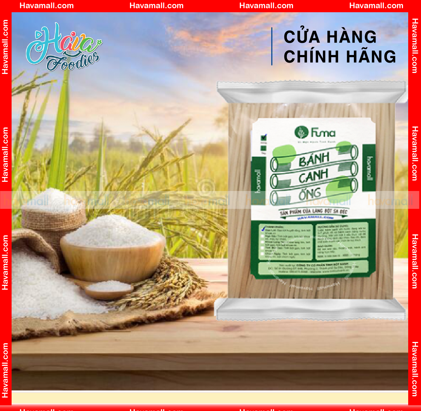 [HOÀN TIỀN MAX 10%]Bánh Canh Ống Tinh Bột Gạo Fuma 500g