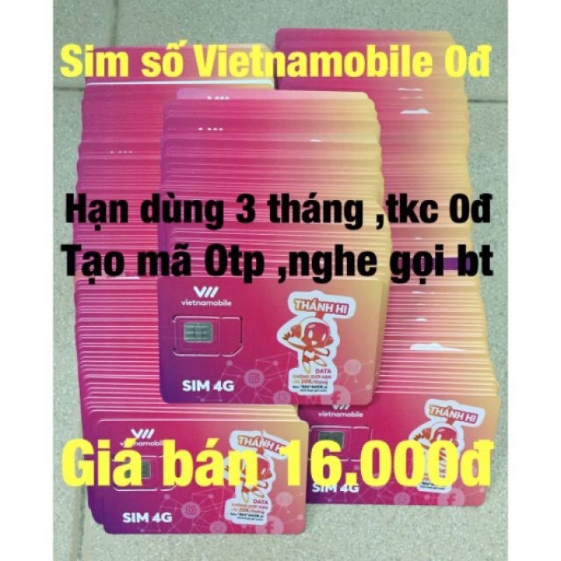 Sim Số Vietnamobile Tkc 0Đ Nghe Gọi Nhận Mã Tạo Tài Khoản