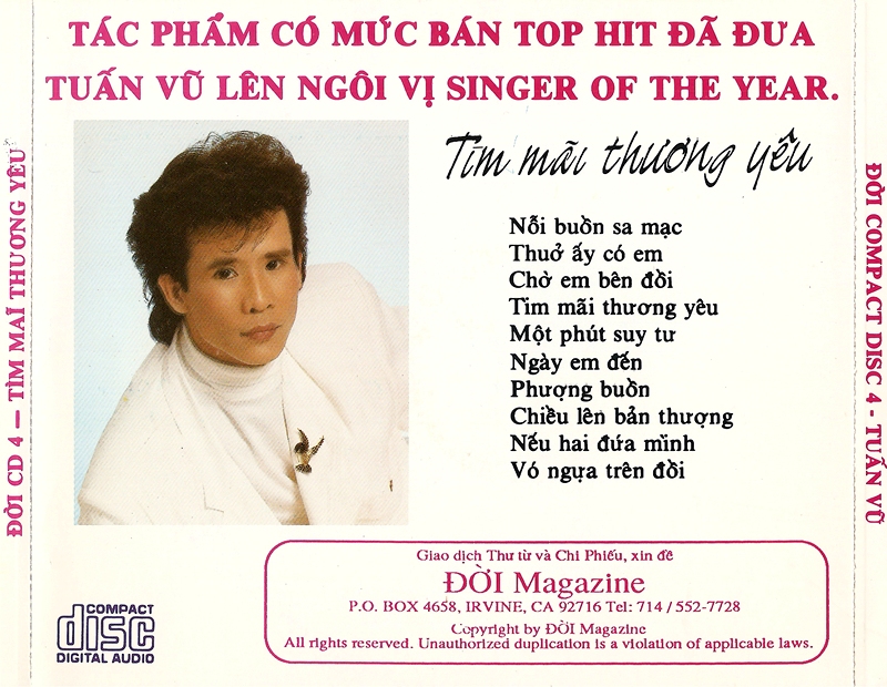 Set of 6 Cds of Tuan Vu Music 8 (Japanese Discs)