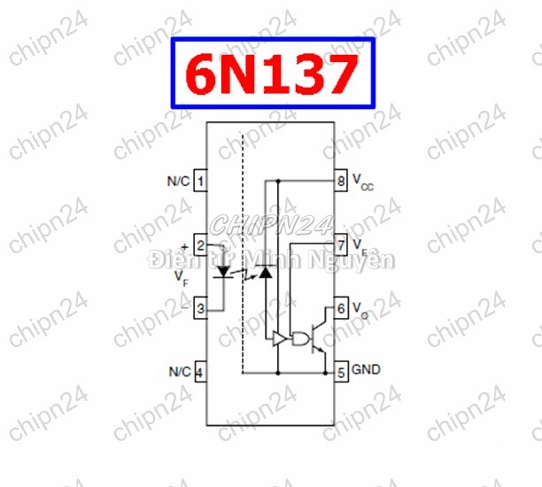 [2 con] (DT) Opto 6N137 DIP-8 Đen Hàng Tốt (EL6N137) - HH003026