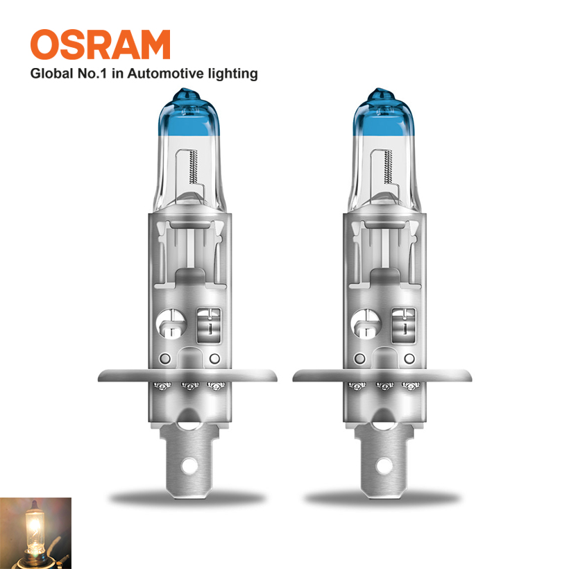 Combo 2 bóng đèn halogen tăng sáng 150% osram night breaker laser h1 12v 55w - nhập khẩu chính hãng