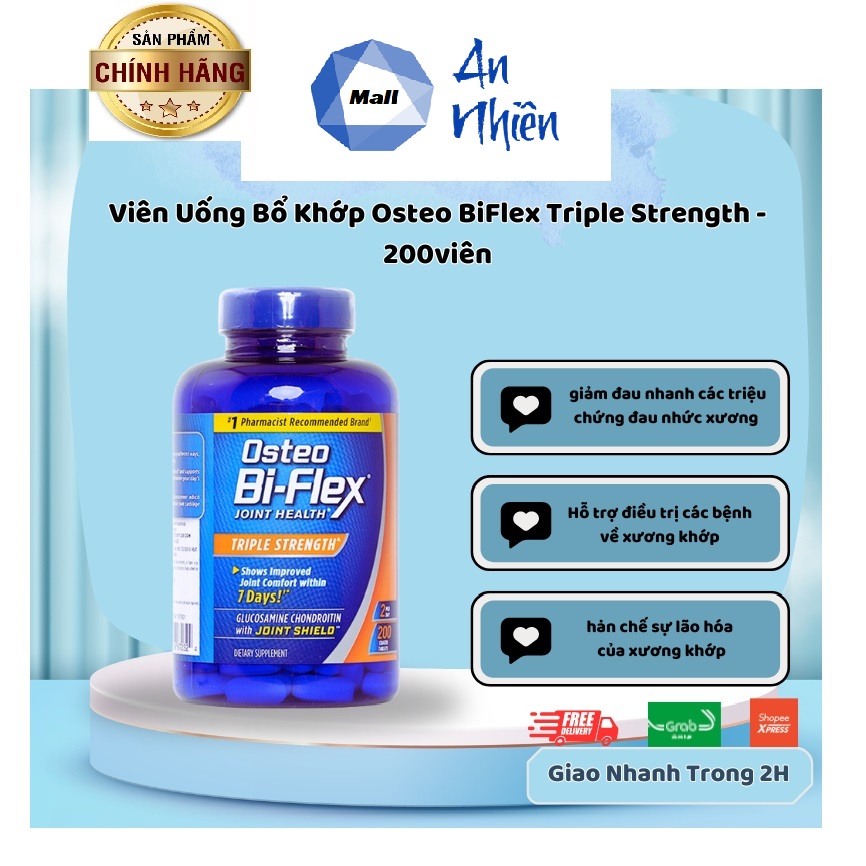 Viên uống osteo bi-flex joint health hộp 200 viên - nhập khẩu chính ngạch