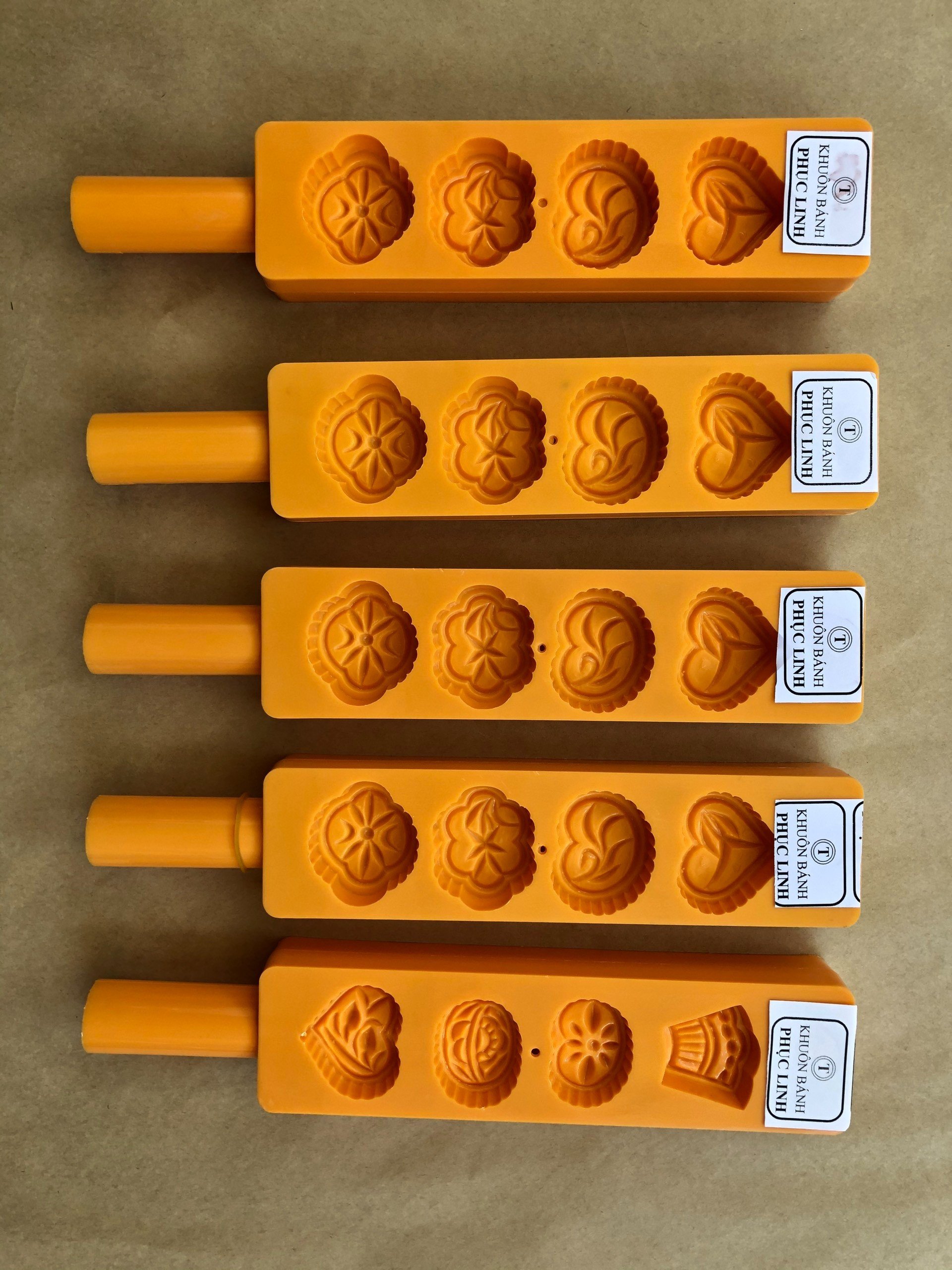Bộ 2 Khuôn Làm Bánh Trung Thu Mini , Phục Linh