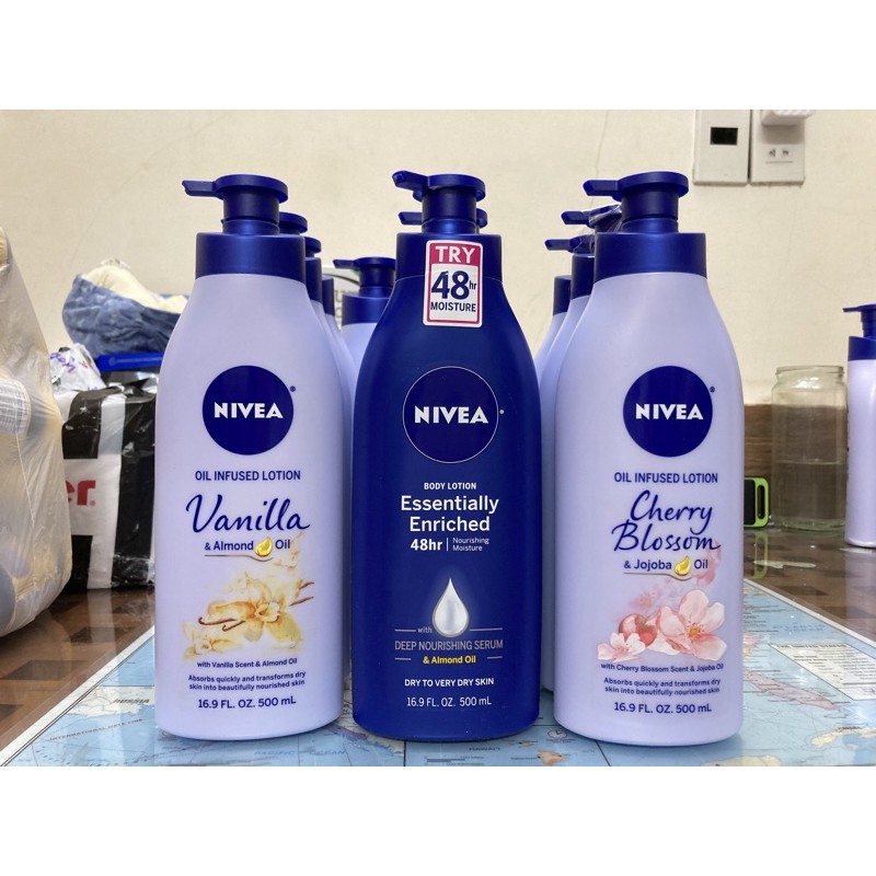 Lotion Nivea Chai Vòi 500Ml Hàng Xách Mỹ