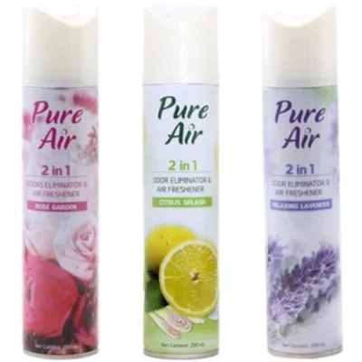 Xịt phòng pure air hương chanh xả/lavender/hoa lài/hoa hồng thơm phòng diệt muỗi 280ml - Mầu hồng
