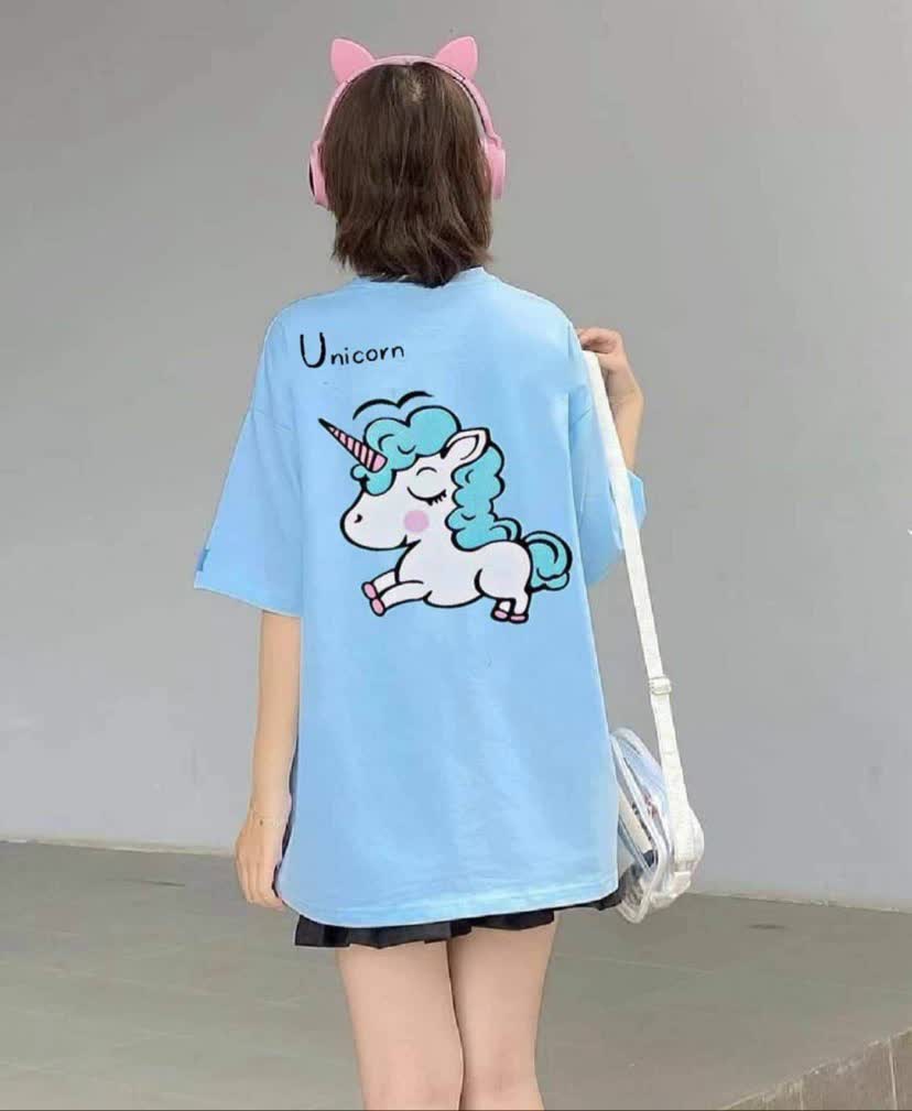 Áo phông in 3d Unicorn Chất cotton
