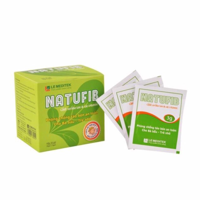 (CHÍNH HÃNG) CỐM Chất xơ hoà tan táo bón Natufib
