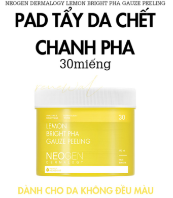 [HCM][ZONE 22]Pad Tẩy Da Chết Neogen Dermalogy PHA 30 Miếng