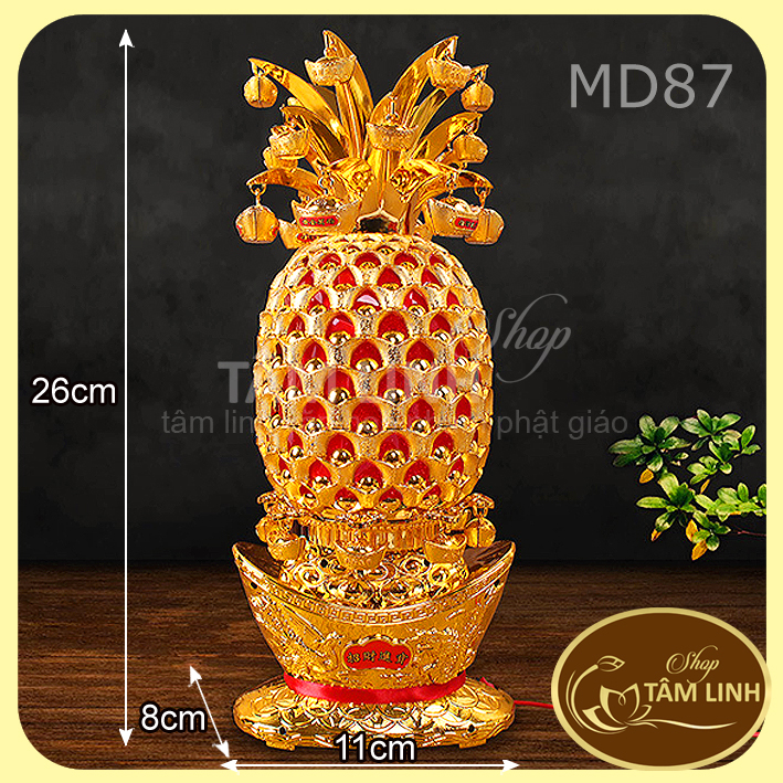 [Ảnh thật] Trái Thơm Đèn Led Xoay May Mắn