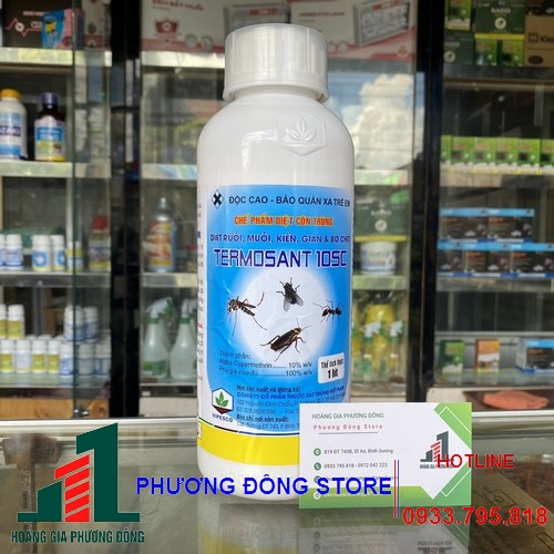 Thuốc diệt côn trùng ruồi muỗi kiến gián... Termosant 10SC (Chai 100ml)