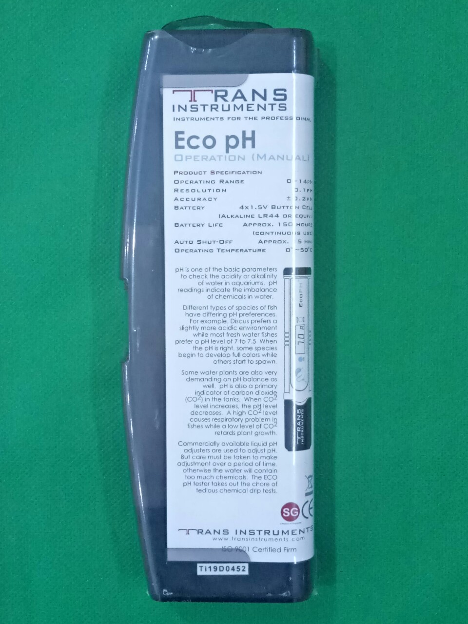 Máy đo pH dạng bút Eco pH + Trans Instruments