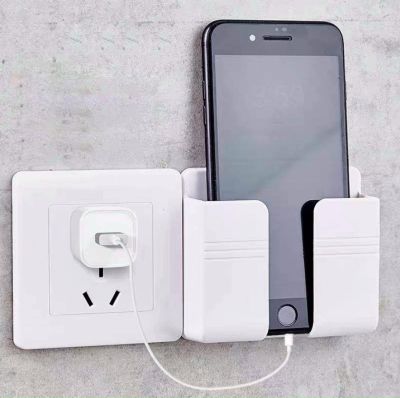 Giá Đỡ Điện thoại Dán Tường, Kệ Đựng Điều Khiển, Sạc Đa Năng, đựng cáp sạc ổ cắm