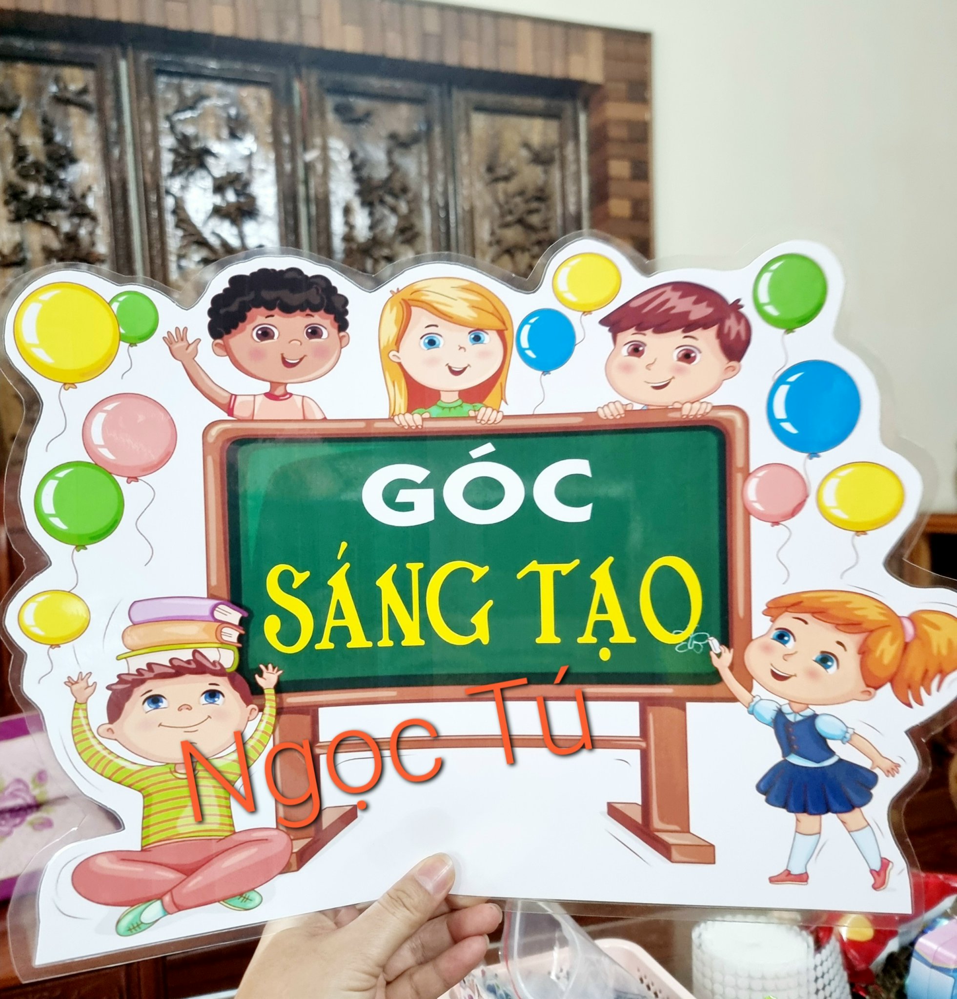 (Đồ dùng dạy học MCH) Tên Góc Sáng tạo -  khổ A3 A4