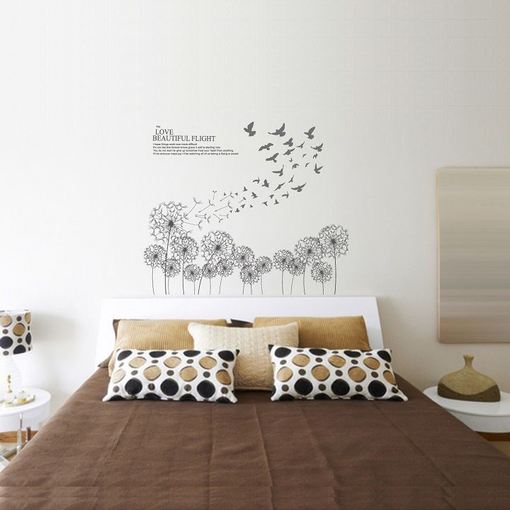[HCM]Decal dán tường Hoa bồ công anh 2 DH071 (110 x 110cm)