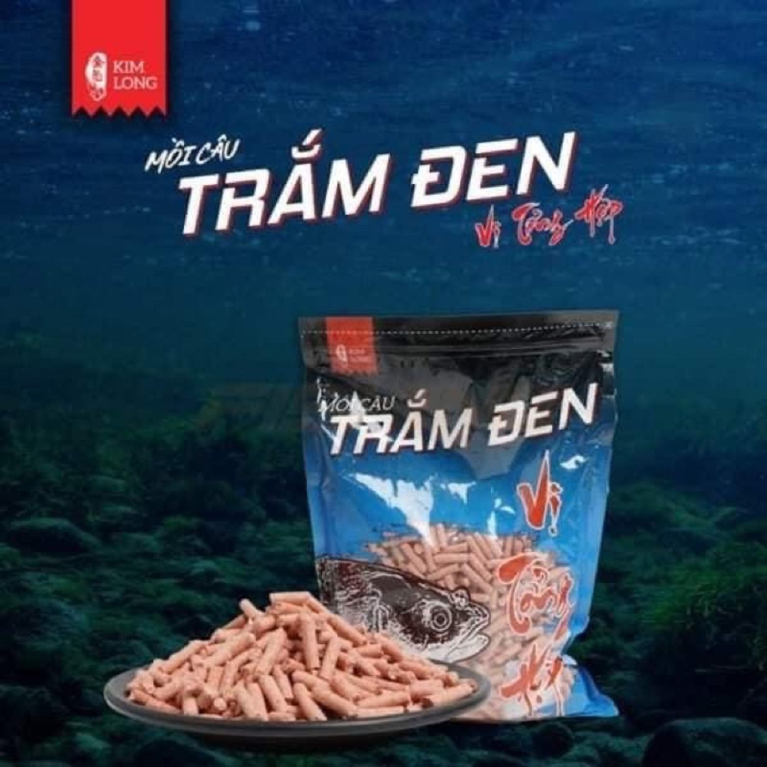 Mồi câu cá , hạt xả trắm đen Kim Long vị kem
