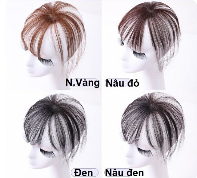 [Freeship Max] Tóc mái thưa 3D 1 kẹp tóc thật kèm hình thật và video