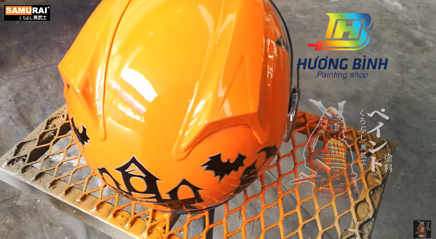 [COMBO] Sơn xịt Samurai màu Cam Repsol - UC+TCH237 với bóng K1K